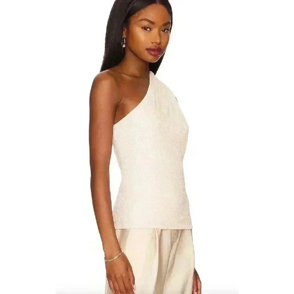 Generation Love Womens Tina Sequin Top SMALL in Shell One Shoulder Revolve Party - Picture 7 of 12